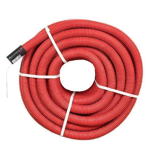 Труба гофр. двустенная ПНД/ПНД гибкая с протяжкой d50 мм (50 м) красная EKF-Plast