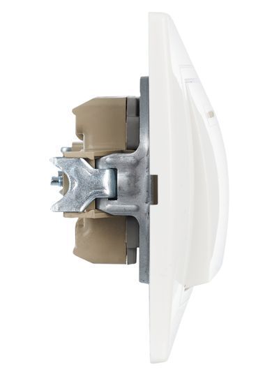 KVARTA Выключатель 2-клавишный с индикацией 10А ВС10-2-1-КБ белый GENERICA