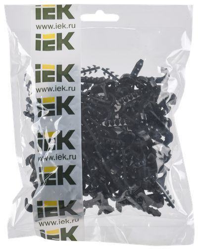 Дюбель-хомут Т-образный 4-12мм нейлон черный (100шт/упак) IEK