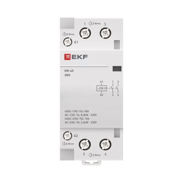 Контактор модульный КМ 40А 2NО (2 мод.) EKF PROxima