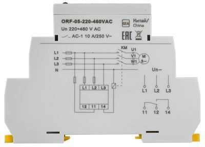 Реле контроля фаз ORF-05 трехфазное 220-460В AC IEK