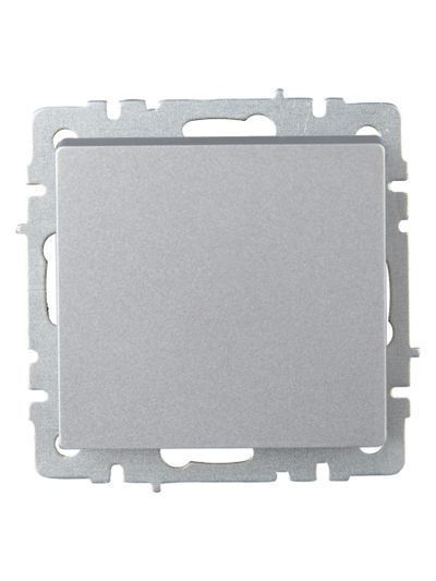 BRITE Выключатель 1-клавишный 10А ВС10-1-0-БрА алюминий IEK