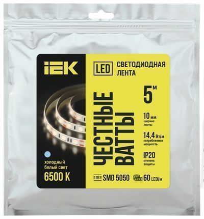 Лента светодиодная 5м LSR-5050W60-14,4-IP20-12В IEK
