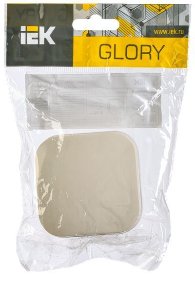 GLORY Выключатель 1-клавишный для открытой установки ВС20-1-0-ХК кремовый IEK