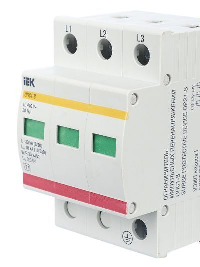 KARAT Ограничитель импульсного перенапряжения ОПС1-B 3P In=30кА Un=400В Im=60кА IEK