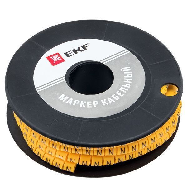 Маркер кабельный 4,0 мм2 "N" (500 шт.) (ЕС-2) EKF PROxima