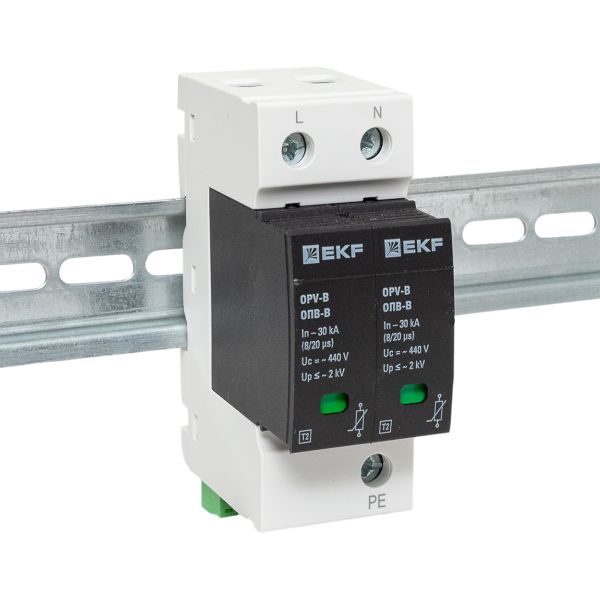 Ограничитель импульсных напряжений ОПВ-B/2P In 30кА 440В с сигн. EKF PROxima