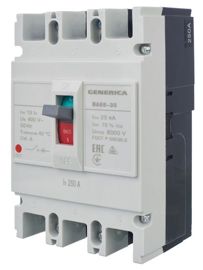 Выключатель автоматический ВА66-35 3Р 250А 25кА GENERICA