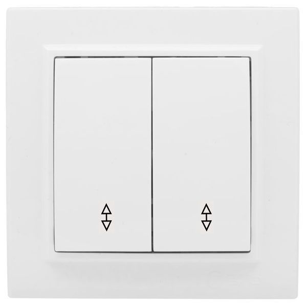 Выключатель 2-кл. СП проходной 10А белый Минск EKF Basic