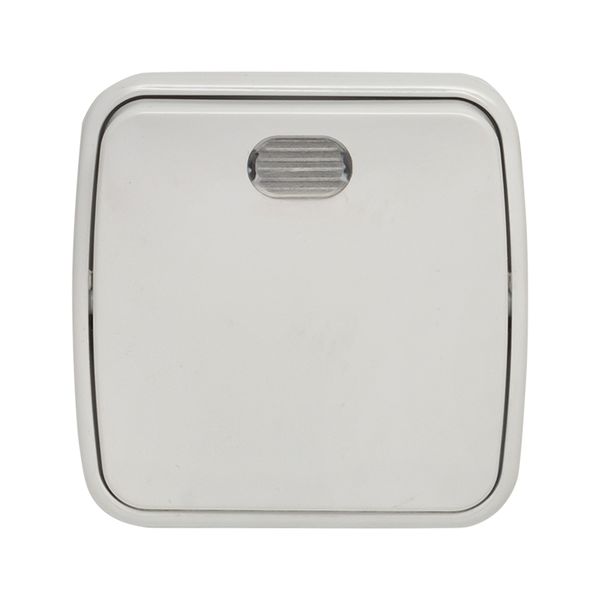 Минск Выключатель 1-клавишный ОП 10А с индикатором белый EKF Basic