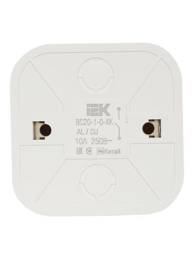 GLORY Выключатель 1-клавишный для открытой установки ВС20-1-0-ХК кремовый IEK