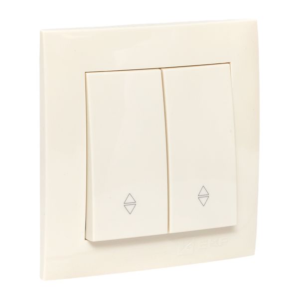 Валенсия выключатель 2-кл. 10А кремовый проходной EKF PROxima