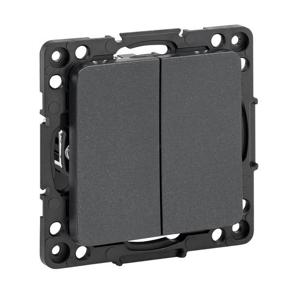 Стокгольм Механизм Выключателя 2-кл. 10А автоматические клеммы черный EKF PROxima