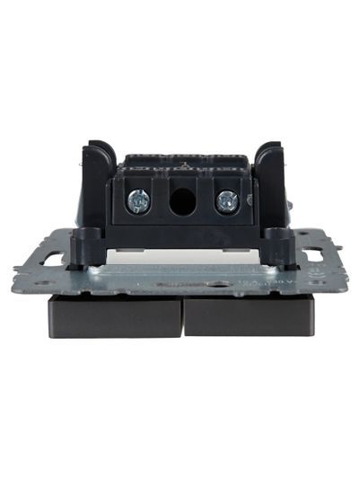 BRITE Выключатель 2-клавишный с индикацией 10А ВС10-2-1-БрС сталь IEK