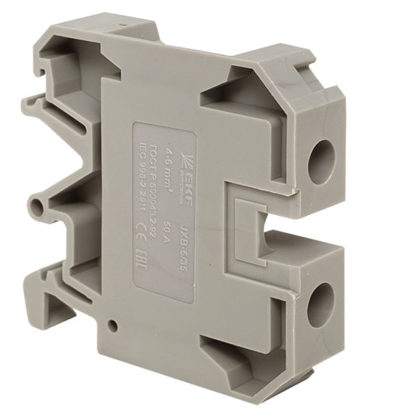 Клемма проходная винтовая JXB 6 мм2 серая EKF