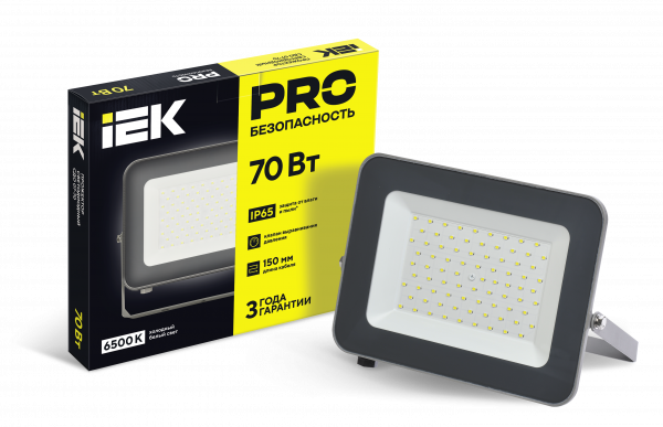 Прожектор светодиодный СДО 07-70 IP65 серый IEK