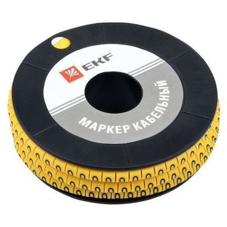 Маркер кабельный 4,0 мм2 "0" (500 шт.) (ЕС-2) EKF PROxima