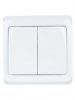 VEGA Выключатель 2-клавишный 10А ВС10-2-0-ВБ белый GENERICA