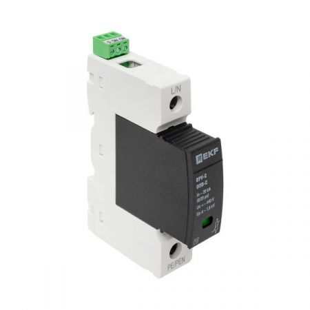 Ограничитель импульсных напряжений ОПВ-C/1P In 20кА 440В с сигн. EKF