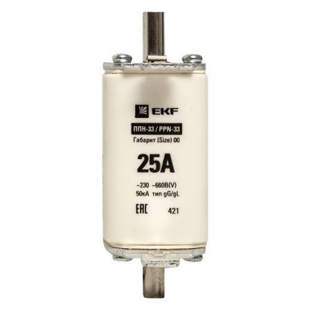 Плавкая вставка ППН-33 160/ 25А габарит 00 EKF