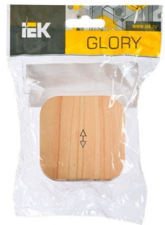 GLORY Выключатель 1-клавишный для открытой установки проходной 10А ВСп10-1-0-ХС сосна IEK