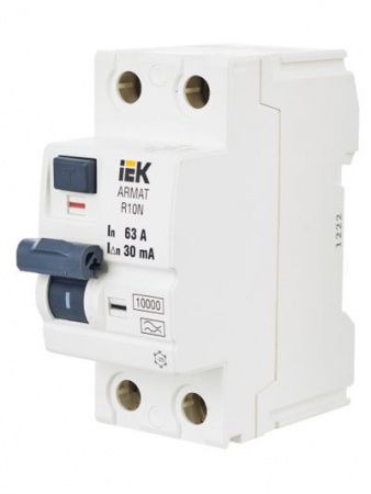 ARMAT Выключатель дифференциального тока R10N 2P 63А 30мА тип A IEK