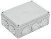 Коробка распаячная КМ41244 для открытой проводки безгалогенная (HF) 190х140х70мм IP55 10 гермовводов серая IEK