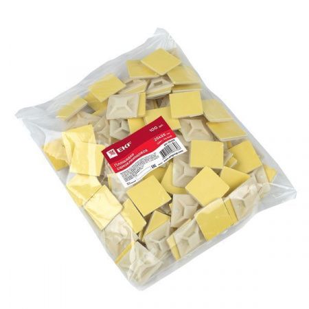 Площадка самоклеящаяся (25x25мм.) белая (100шт.) EKF PROxima