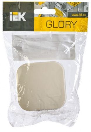 GLORY Выключатель 1-клавишный для открытой установки ВС20-1-0-ХК кремовый IEK