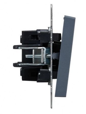 BRITE Выключатель 1-клавишный самовозвратный 10А ВС10-1-4-БрМ маренго IEK