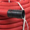 Труба гофр. двустенная ПНД/ПНД гибкая с протяжкой d110 мм (50 м) красная EKF-Plast