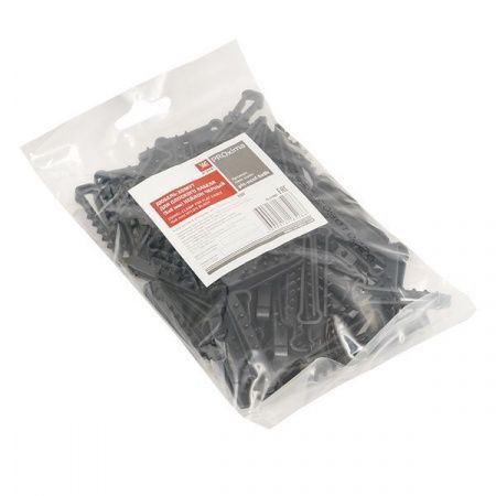 Дюбель-хомут для плоского кабеля (5-8мм) черный (100шт.) EKF PROxima