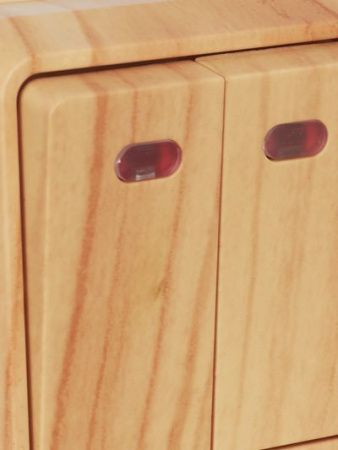 OKTAVA Выключатель 2-клавишный с индикацией для открытой установки 10А ВС20-2-1-ОС сосна GENERICA