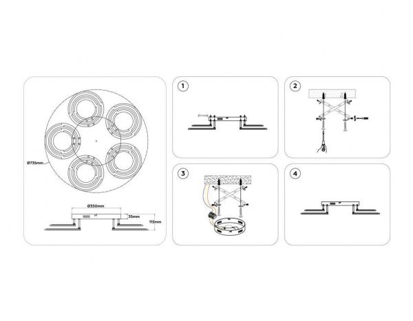 Светильник потолочный Ambrella light ACRYLICA FA8944