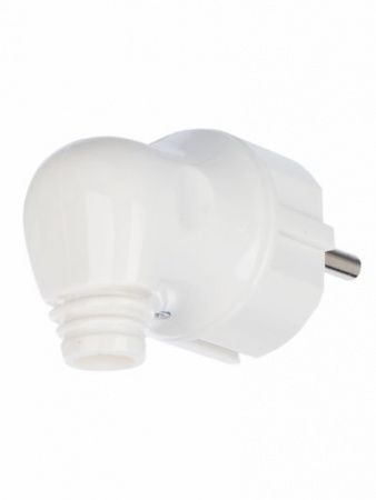 Вилка разборная угловая ВПу11-01-Ст с заземляющим контактом 16А белая IEK