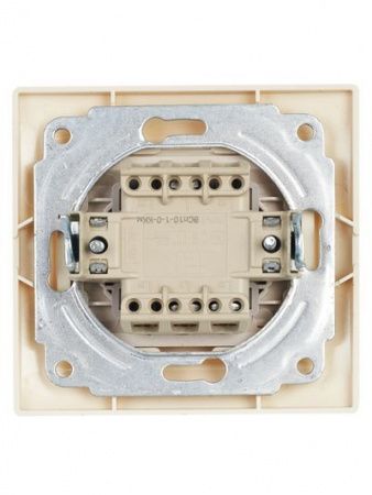 KVARTA Выключатель 1-клавишный прох 10А ВСп10-1-0-ККм кремовый GENERICA