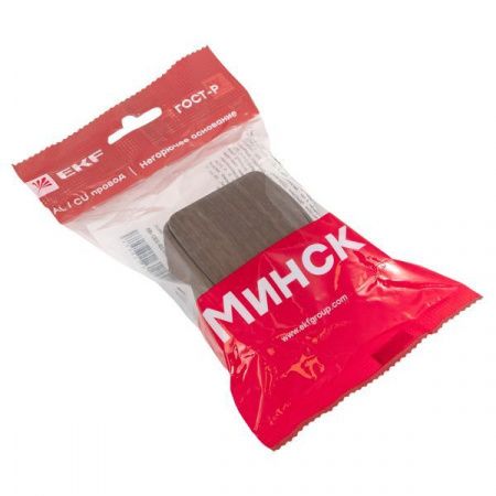 Выключатель 1-клавишный ОП Минск 10А с индикатором тёмное дерево EKF