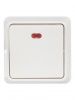 OKTAVA Выключатель 1-клавишный с индикацией для открытой установки 10А ВС20-1-1-ОБ белый GENERICA