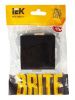 BRITE Выключатель 1-клавишный 10А ВС10-1-0-БрЧ черный IEK