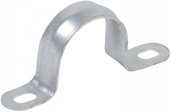 ELASTA Скоба металлическая двухлапковая d=10-11мм с крепежным отверстием 6х4 IEK