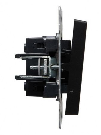 BRITE Выключатель 1-клавишный 10А ВС10-1-0-БрЧ черный IEK