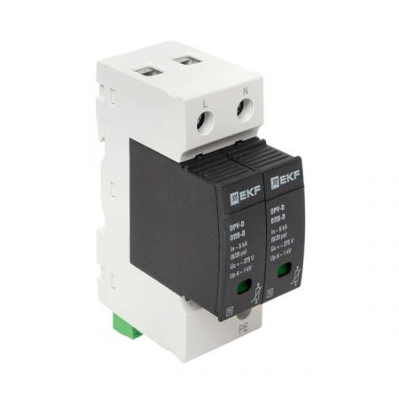 Ограничитель импульсных напряжений ОПВ-D/2P In 5кА 275В с сигн. EKF PROxima