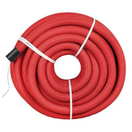 Труба гофр. двустенная ПНД/ПНД гибкая с протяжкой d110 мм (50 м) красная EKF-Plast