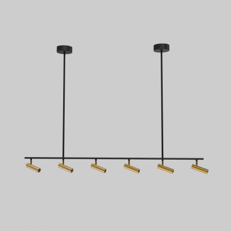 Подвесная светодиодная люстра Eurosvet Epiphania 20252/6 LED черный/латунь