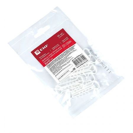 Дюбель-хомут (5x10 мм) для плоского кабеля белый (10 шт.) EKF PROxima